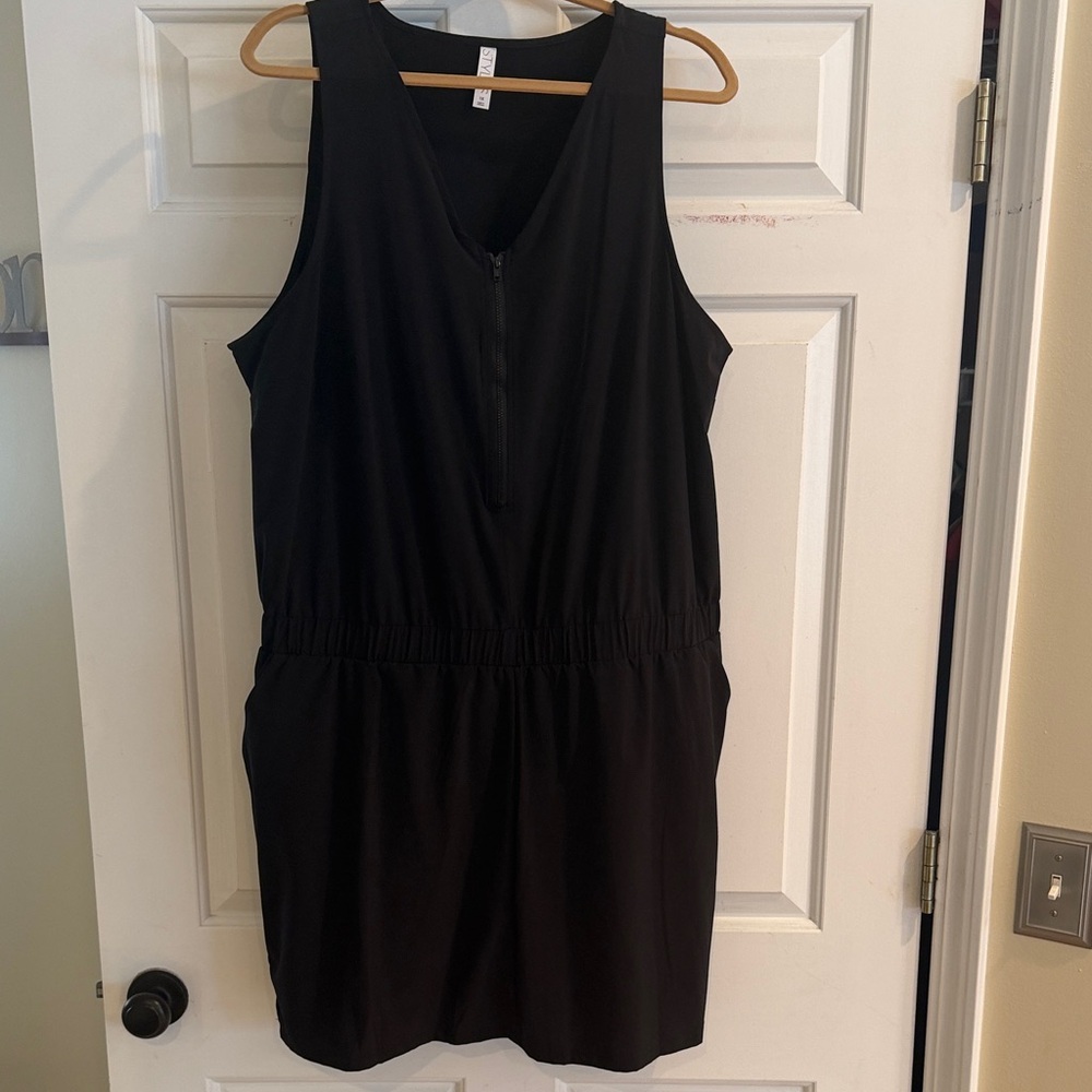 STYLUS Black Athleisure Dress with Built-in Shorts.